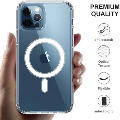 Clear MagSafe Compatible Phone Case For iPhone