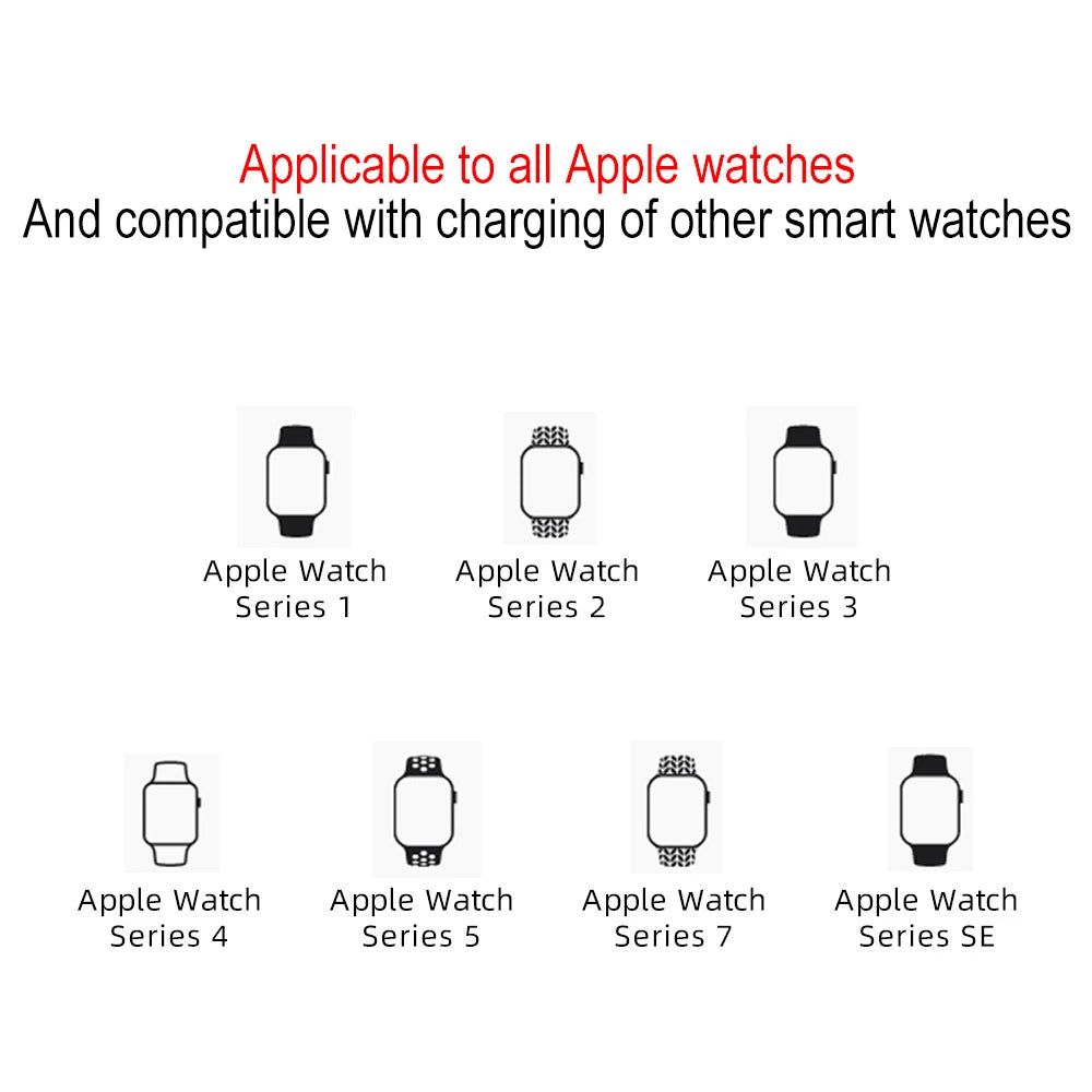 Smartwatch Silicone Charging Stand Compatible with Apple Watch Series 1/2/3/4/5/6/7/8/9