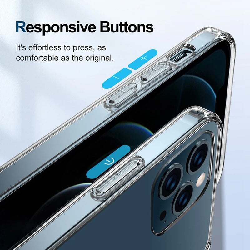 Clear MagSafe Compatible Phone Case For iPhone
